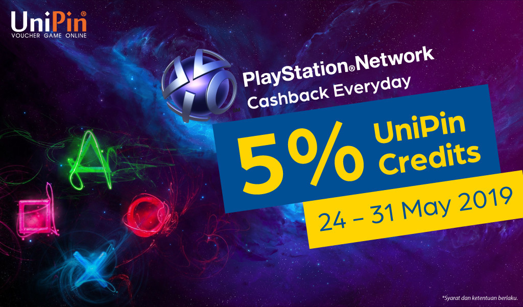 Cashback 5% UniPin Credits – PlayStation Network