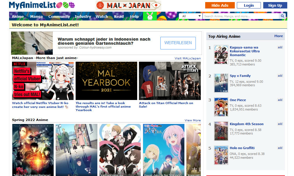 MAL situs nonton anime online