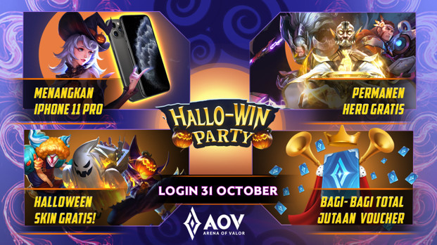 Aov Hallo Win Party Bagi Bagi Iphone 11 Pro Besok