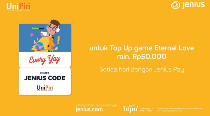 Top Up with JeniusPay and Get Free Jenius Code Eternal Love