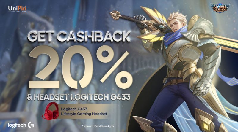 December Weekend Exclusive Promo! Top Up Mobile Legends di UniPin Dapetin Double Bonus Cashback dan Headset Logitech