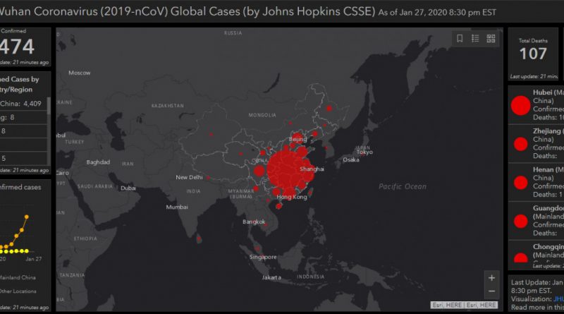 Map Online Ini Bisa Pantau Penyebaran Virus Corona
