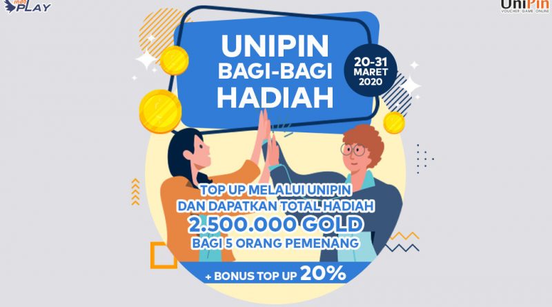 UniPin x indoPlay bagi-bagi total 2.500.000 Gold.