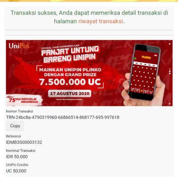 Panjat Untung Spesial Kemerdekaan Bareng UniPin – Mainkan UniPin Plinko Grand Prize 7.500.000 UniPin Credits 