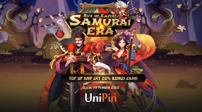 Samurai Era : Rise of Empire bagi bagi Bonus Cash 20%!