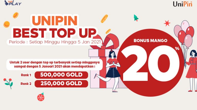 IndoPlay Year End Best top up event, dapetin Gold total hingga 3 juta!