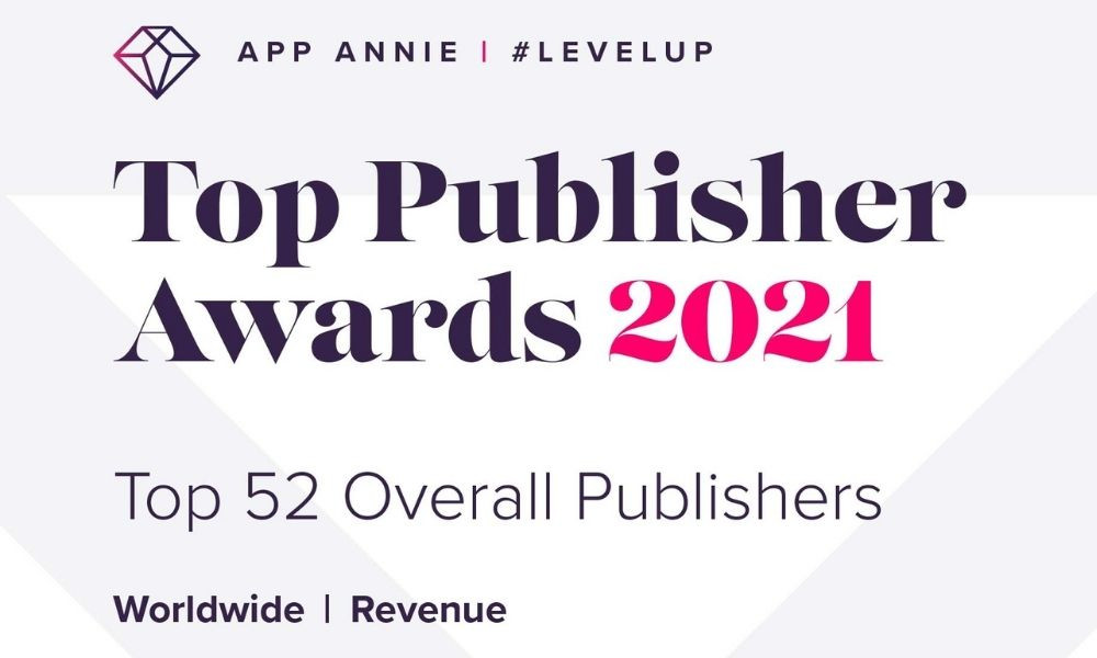 Publisher 2021. App Annie Top Publisher 2022.