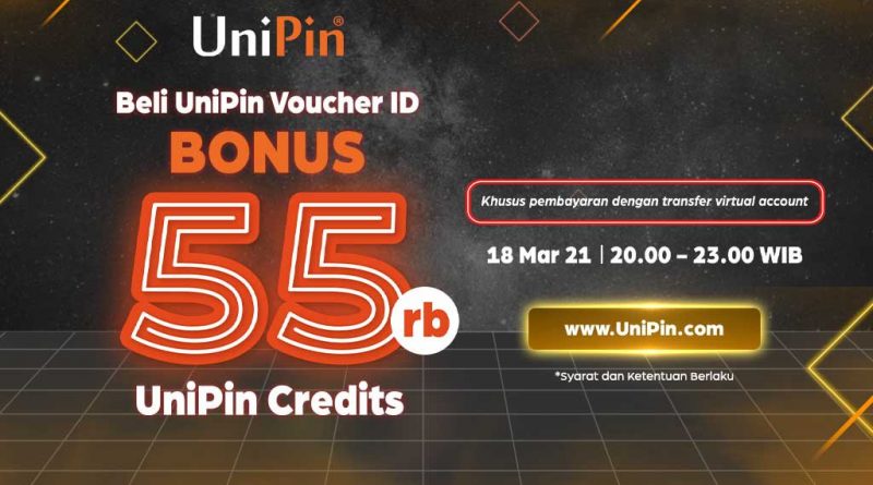 Beli UniPin Voucher ID dan dapatkan Cashback 55K UC!