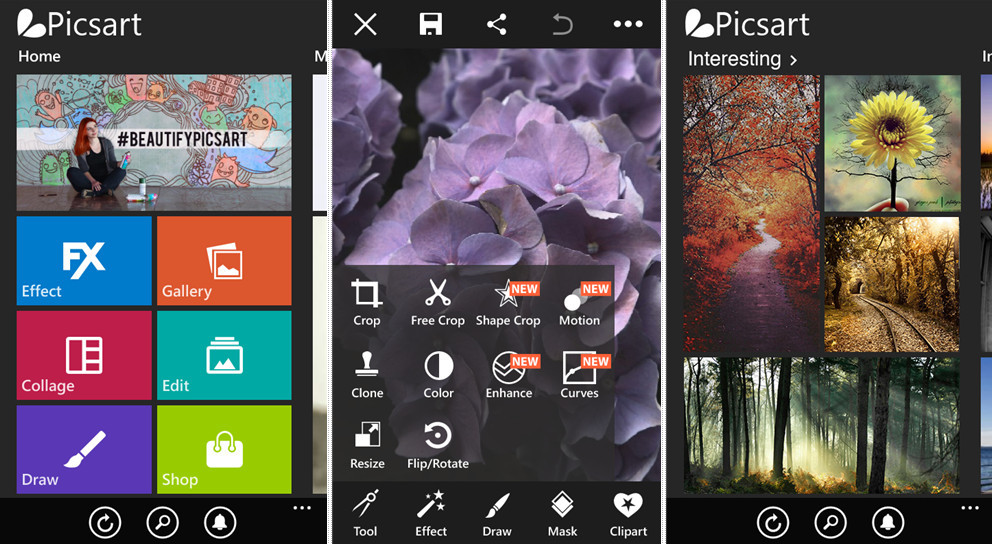 Picsart app untuk bikin kartu digital lebaran