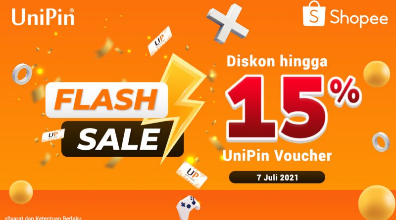 Beli UniPin Voucher diskon hingga 15% di Shopee Flash Sale