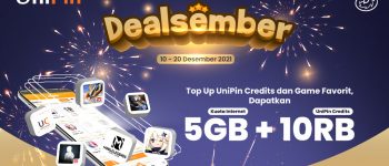 Dealsember – Bonus Kuota 5GB dan 10.000 UniPin Credits Menanti Mereka yang Top Up di UniPin dengan Pulsa Tri!