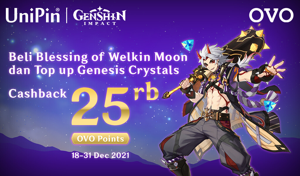 Beli Blessing Of The Welkin Moon Atau Top Up Genesis Crystal Dan Dapatkan Cashback Ovo