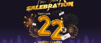 Promo Cashback 22% UniPin Credits di New Year Salebration UniPin!