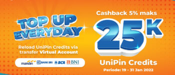 Top Up Everyday, Dapatkan Cashback hingga 25.000 UC Hanya dengan Top Up UniPin Credits Setiap Hari!