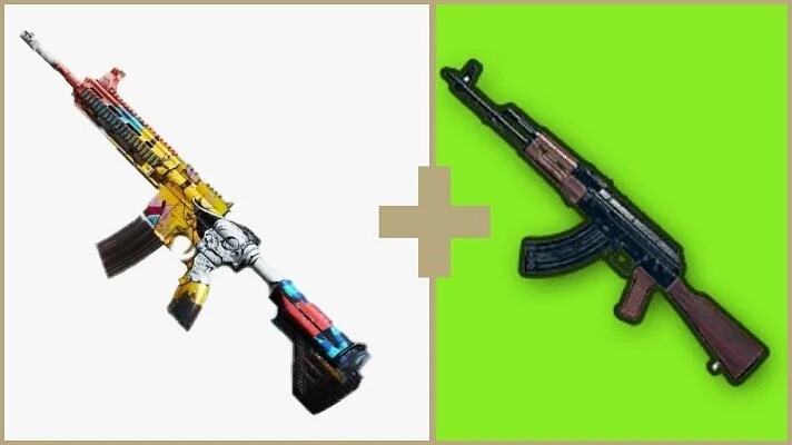 m416 akm combo senjata pubg mobile