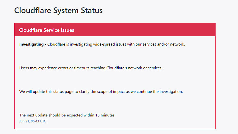 Cloudflare down 1