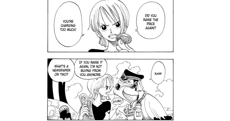 nami buys newspaper