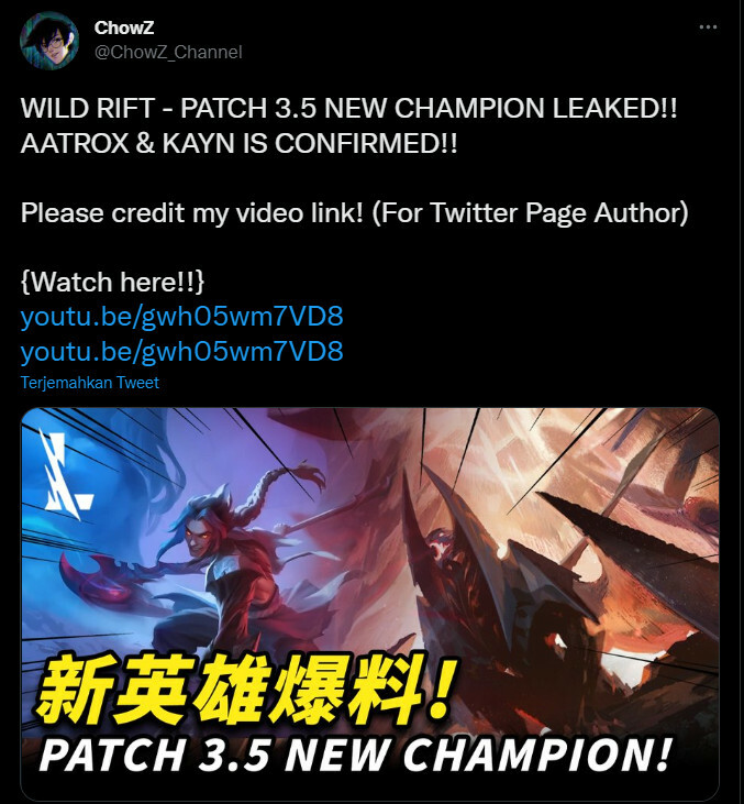 ChowZ champion baru wild rift