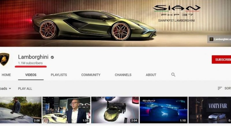 Lamborghini Earns Youtube Award For Reaching 1 Million Subscribers Up Station Philippines