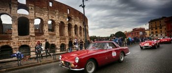 Cavalcade Classiche Concludes With Parade of Vintage Ferraris Through Rome City Center