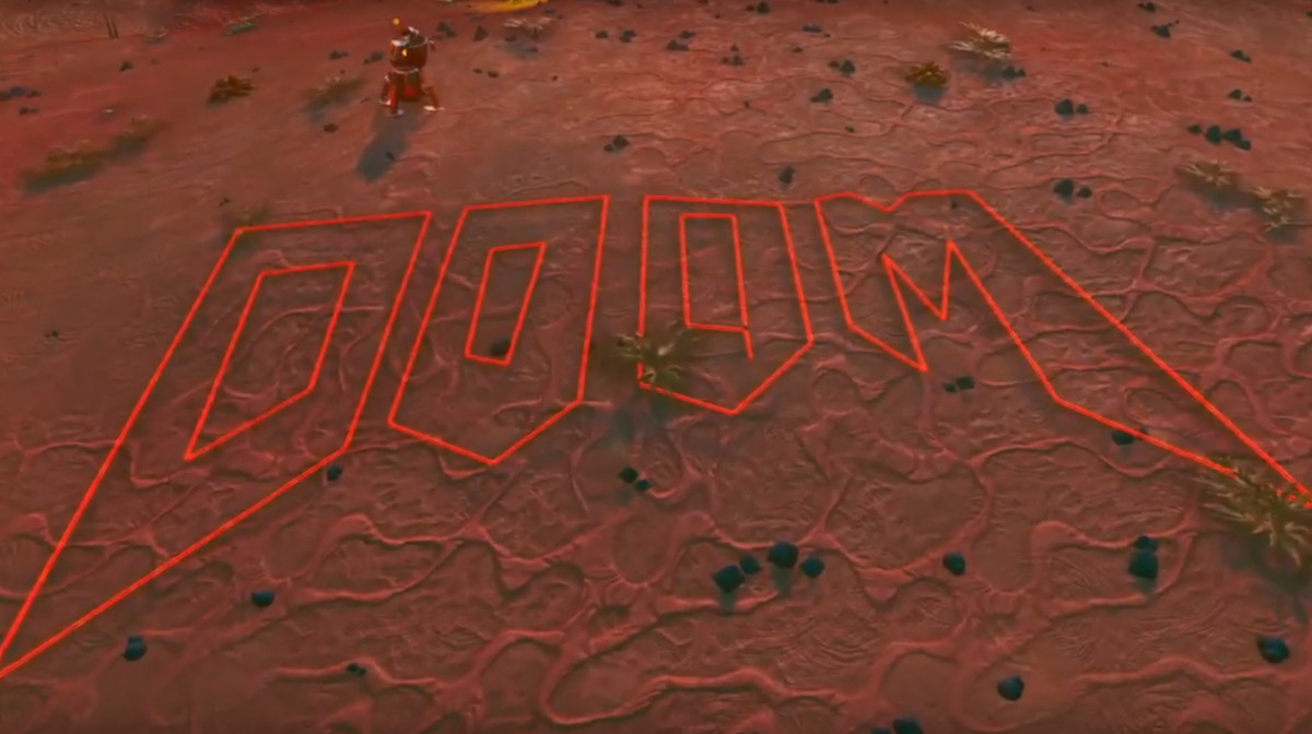 Take A Tour Of Doom S Classic E1m1 Map Recreated In No Man S Sky - doom e1m1 roblox id