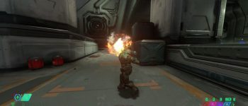 See Doom Eternal running in third-person