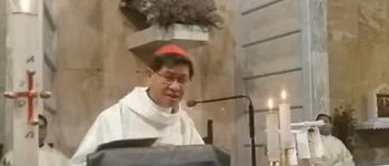 Cardinal Tagle holds mass in Rome days after being named cardinal-bishop