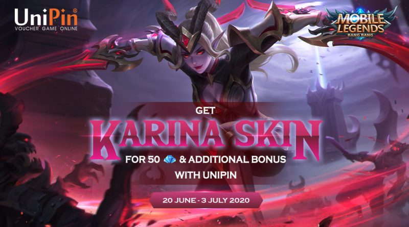 MLBB New Season – Get Karina Skin for 50 Diamonds and Additional Bonus on UniPin!
