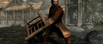 This Skyrim mod adds a two-handed weapon that's just a chair