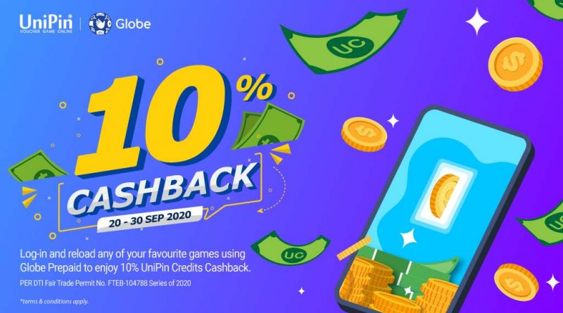 10% UC cashback for Globe users!