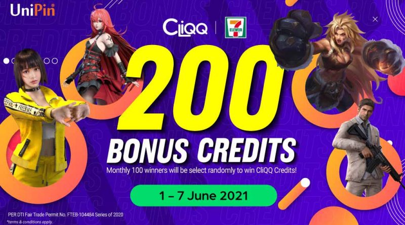 Get BONUS CLiQQ Credits with UniPin now!