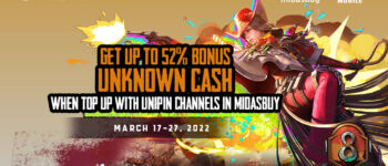 [Midasbuy-PUBGM] March-Up to 52% Bonus Unknown Cash Event! (PH)