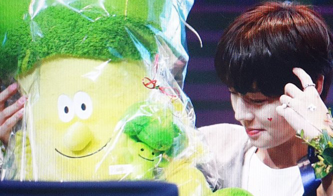 Park Jihoon S Fans Give Him Broccoli Soft Toys Despite Being His