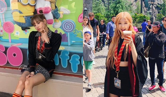 Blackpink S Rose And Lisa Enjoy A Day Out In Universal Studios Hollywood Up Station Malaysia - blackpink rose roblox
