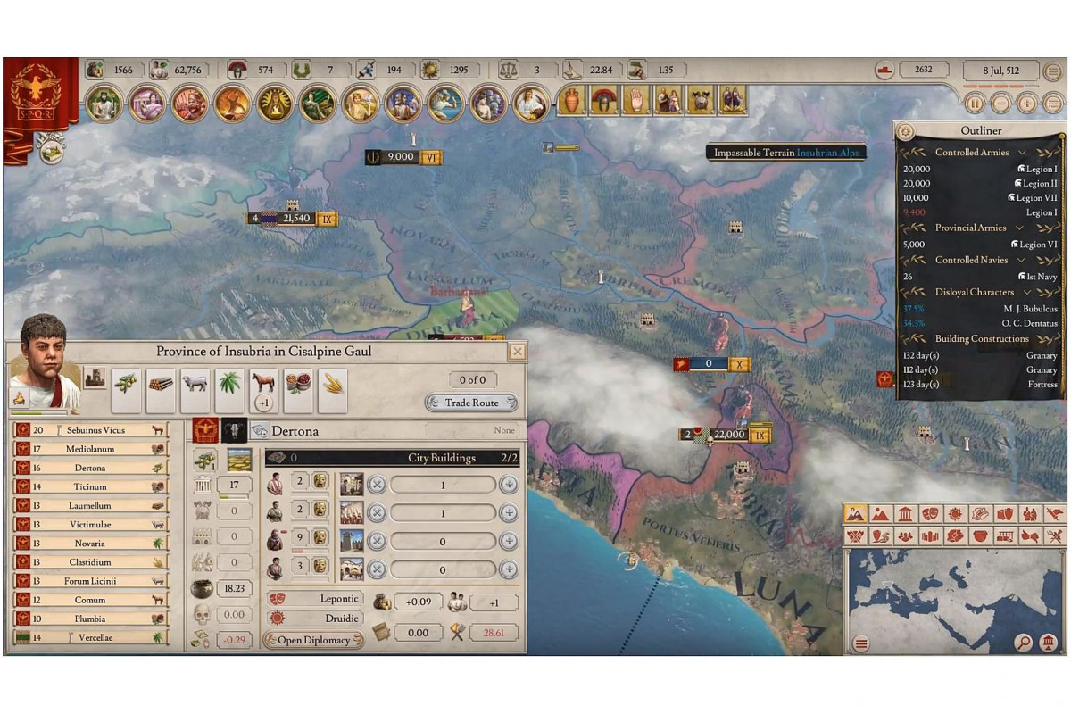 Game Review Imperator Rome Provides Classic Grand Strategy