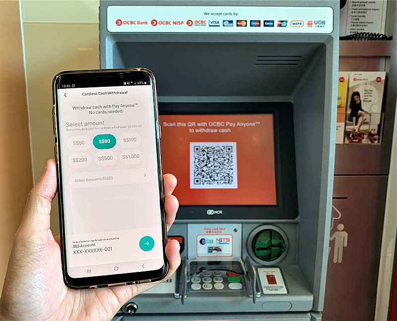 Ocbc Customers Can Now Withdraw Cash From An Atm Without Their Atm Card Up Station Singapore - codes atm roblox